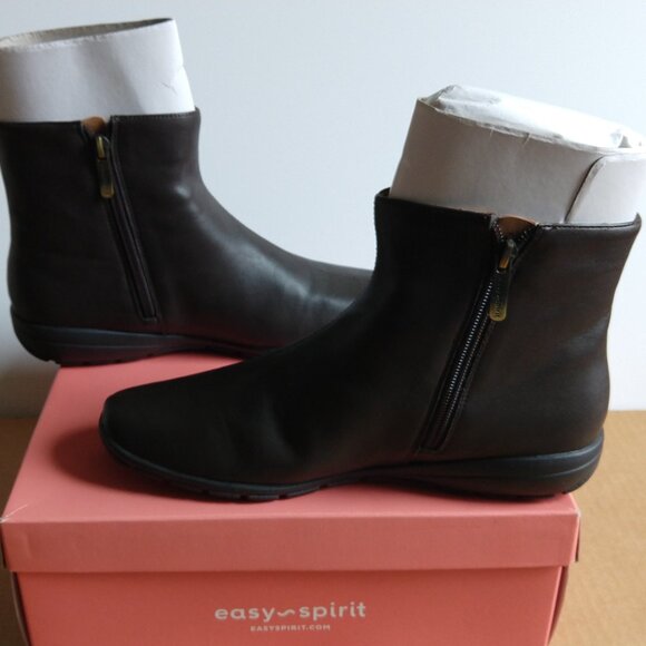 Easy Spirit Addy Brown Vegan Bootie NIB - sz 9 fits 8 - Picture 2 of 6